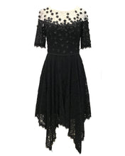 Load image into Gallery viewer, Handkerchief Floral Applique Lace Dress - 3
