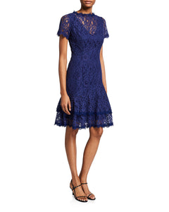 Buy Online Shani Short Sleeve Double Ruffle Lace Dress for Women ...