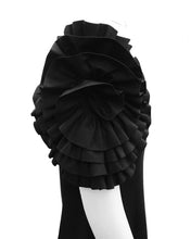 Load image into Gallery viewer, Dramatic Rosette Crepe Dress - sleeves