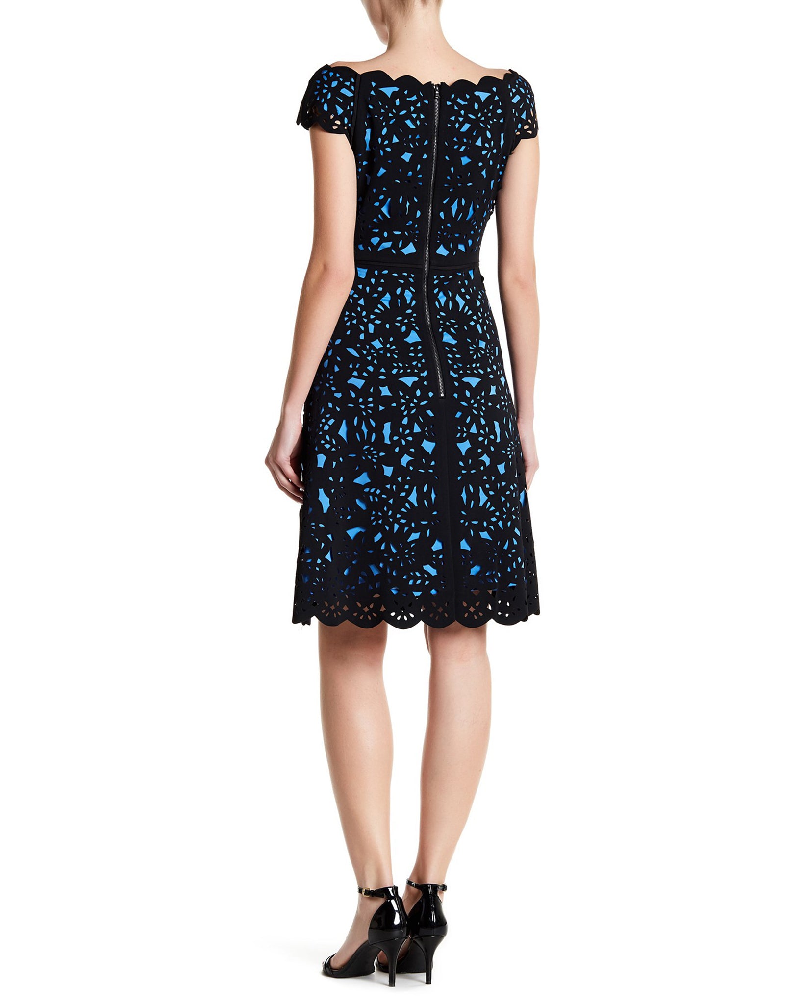 what is a laser cut dress Laser-Cut Detailed Taffeta and Organza Long Dress