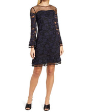 Load image into Gallery viewer, Illusion Neck Lace A-Line Dress
