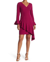 Load image into Gallery viewer, FOCUS by SHANI - Asymmetric Ruffle Dress