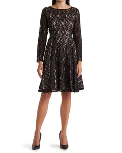 FOCUS by SHANI - Fit and Flare Lace Dress
