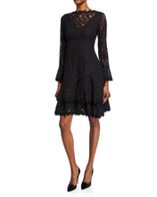 Load image into Gallery viewer, Double Ruffle Lace Dress in Black