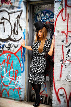 Load image into Gallery viewer, Two Tone Lace Dress in Black/White