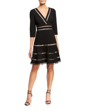 Load image into Gallery viewer, Surplice Crepe Dress with Trim Detail - 1