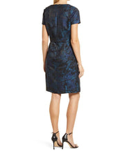 Load image into Gallery viewer, Jacquard Bow Detail Dress - Blue