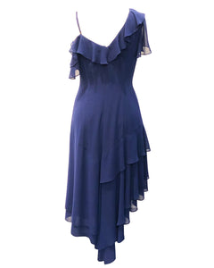 Asymmetric Georgette Midi Dress