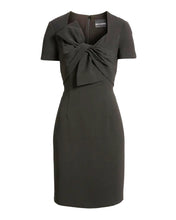 Load image into Gallery viewer, Bow Detail Crepe Sheath Dress