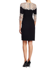 Load image into Gallery viewer, Beaded Lace Yoke Dress in Black/Gold