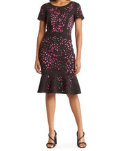 Load image into Gallery viewer, FOCUS by Shani - Laser Cut Dress With Flounce