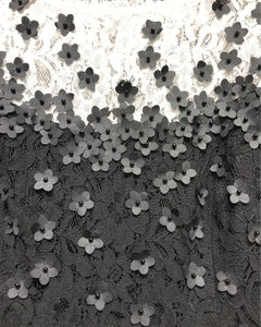 Handkerchief Floral Applique Lace Dress Detail